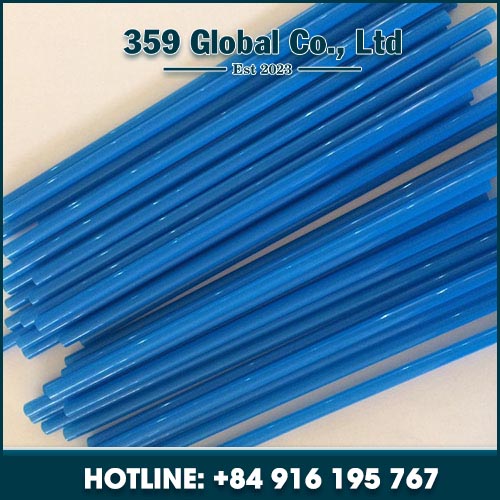 PP blue straight straw